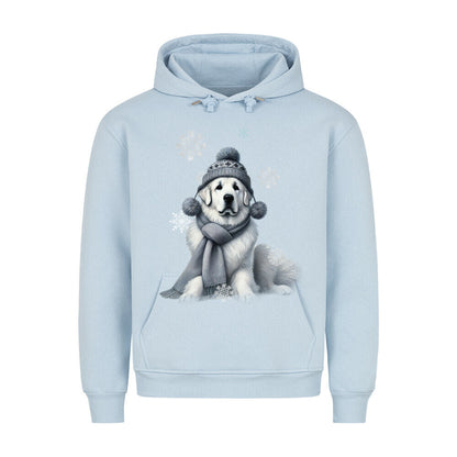 Premium Hoodie "Kuvasz Winter" Babyblau – hunde-shirt.de