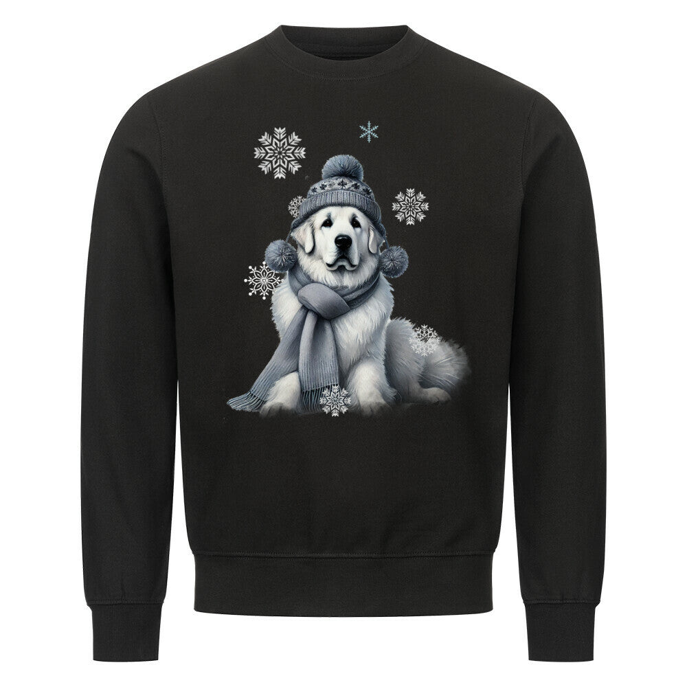 Premium Sweatshirt "Kuvasz Winter" Schwarz – hunde-shirt.de