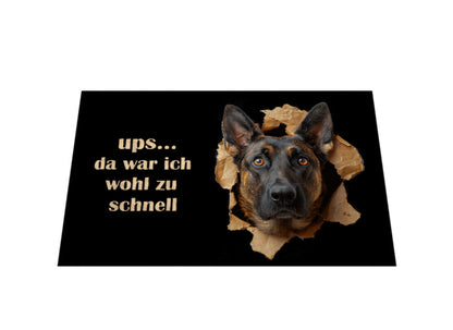 Fußmatte "Malinois ups..." – hunde-shirt.de