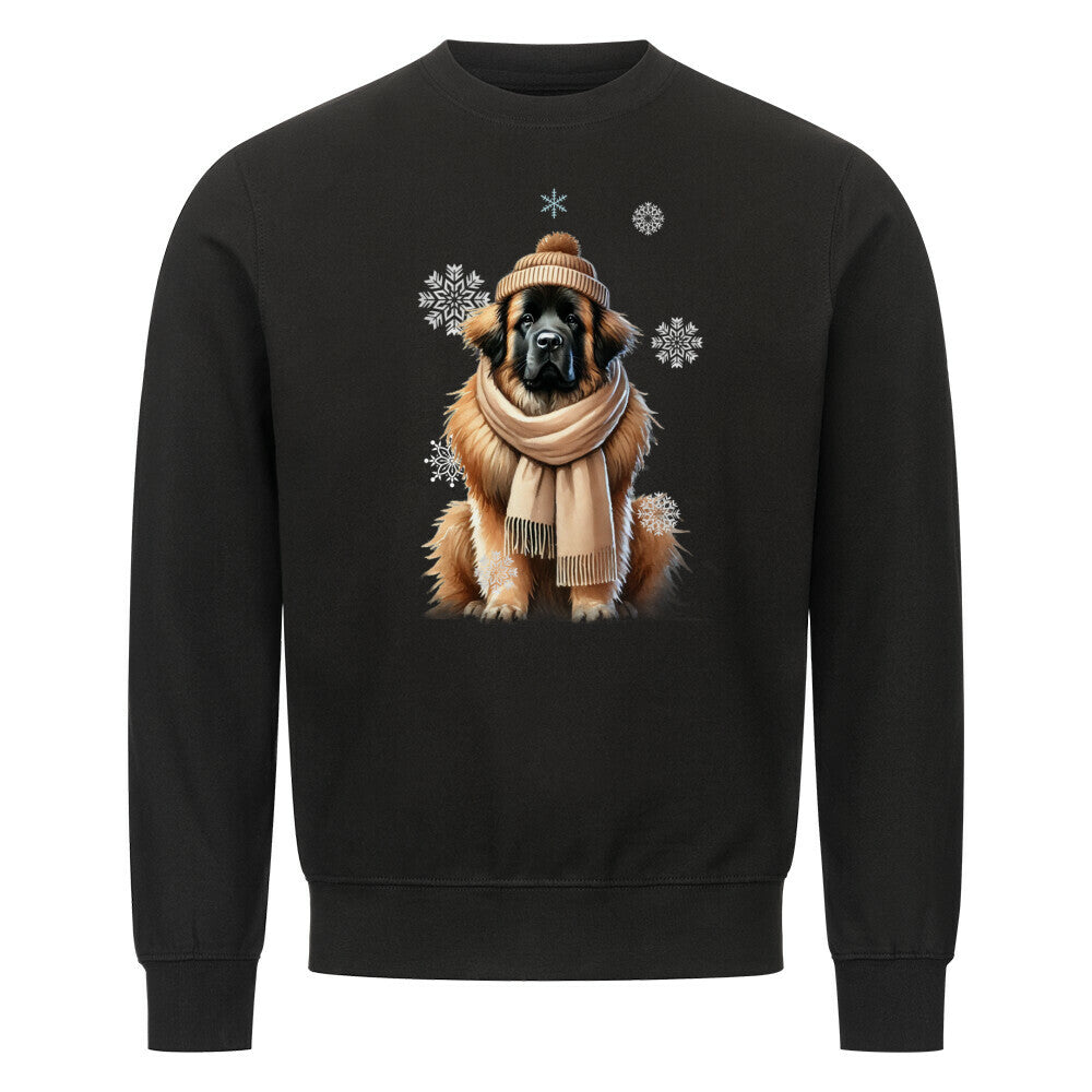 Premium Sweatshirt "Leonberger Winter" Schwarz – hunde-shirt.de