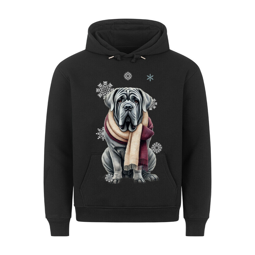 Premium Hoodie "Mastino Winter" Schwarz – hunde-shirt.de