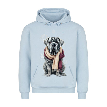 Premium Hoodie "Mastino Winter" Babyblau – hunde-shirt.de