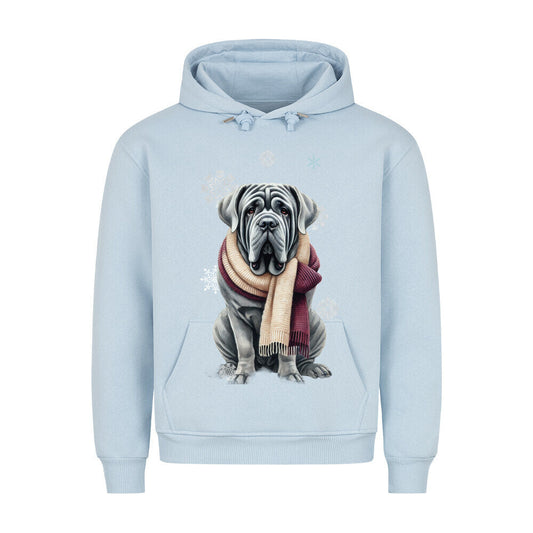 Premium Hoodie "Mastino Winter" Babyblau – hunde-shirt.de