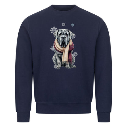 Premium Sweatshirt "Mastino Winter" Navy Blue – hunde-shirt.de
