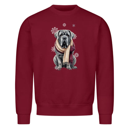 Premium Sweatshirt "Mastino Winter" Burgunder – hunde-shirt.de