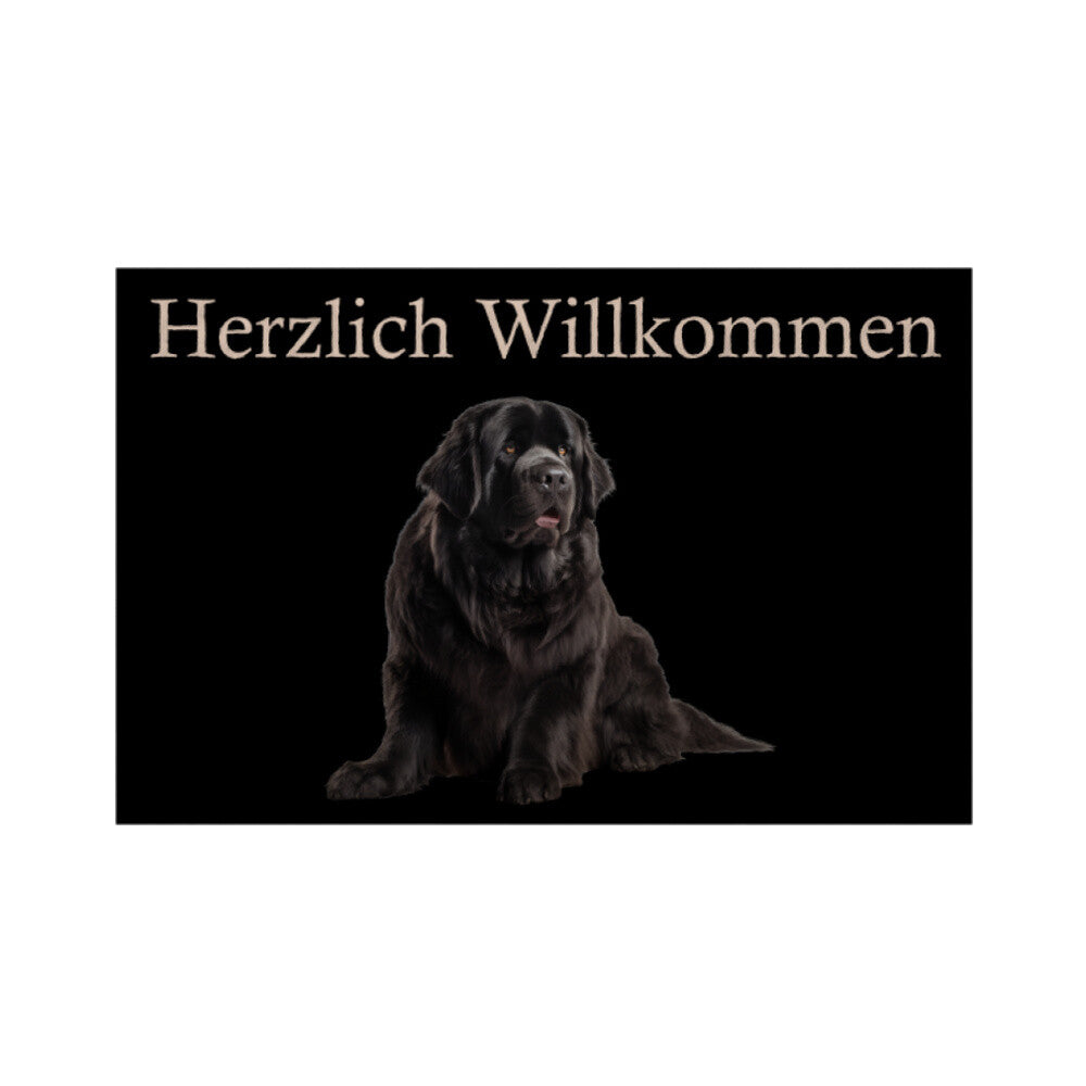 Fußmatte "Neufundländer" Weiß – hunde-shirt.de