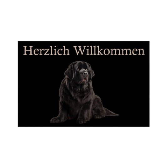 Fußmatte "Neufundländer" Weiß – hunde-shirt.de