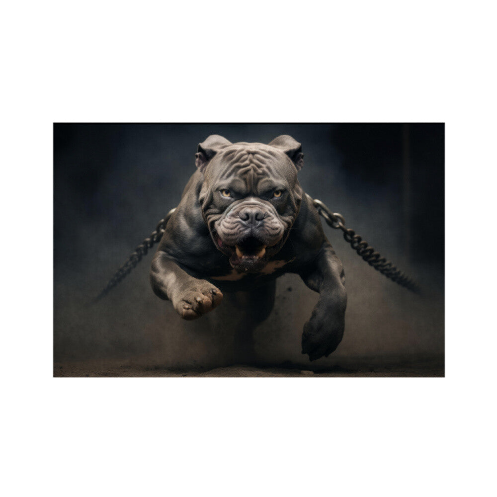 Fußmatte "Pit Bull Chains" Weiß – hunde-shirt.de