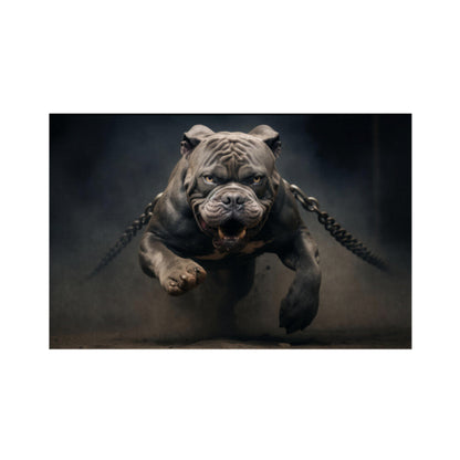 Fußmatte "Pit Bull Chains" Weiß – hunde-shirt.de