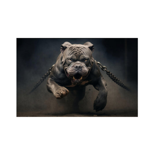 Fußmatte "Pit Bull Chains" Weiß – hunde-shirt.de