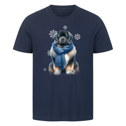 Premium T-Shirt "Owtscharka Winter" French Navy – hunde-shirt.de