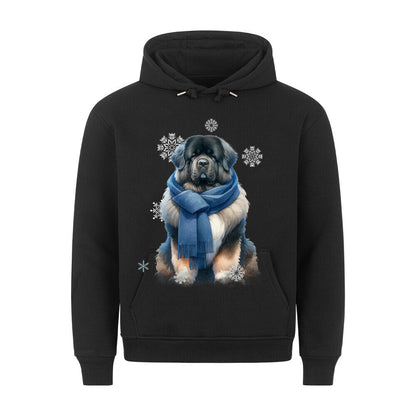 Premium Hoodie "Owtscharka Winter" Schwarz – hunde-shirt.de
