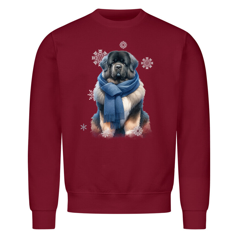 Premium Sweatshirt "Owtscharka Winter" Burgunder – hunde-shirt.de