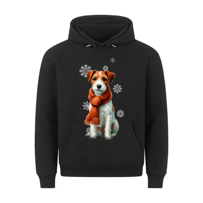 Premium Hoodie "Parson Russell Terrier Winter" Schwarz – hunde-shirt.de