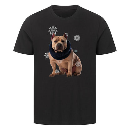 Premium T-Shirt "Bully XXL Winter" Schwarz – hunde-shirt.de