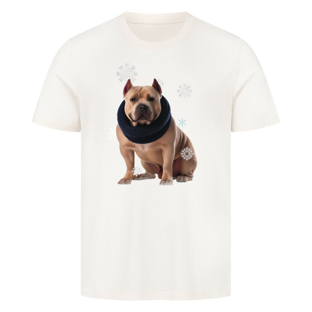 Premium T-Shirt "Bully XXL Winter" Natural Raw – hunde-shirt.de
