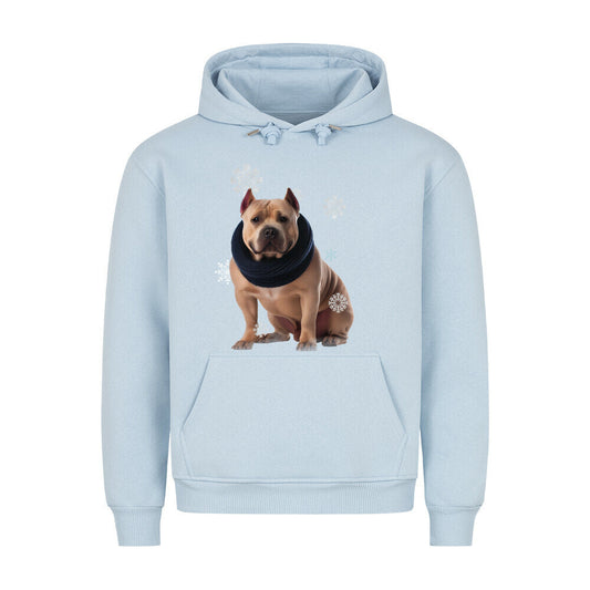 Premium Hoodie "Bully XXL Winter" Babyblau – hunde-shirt.de