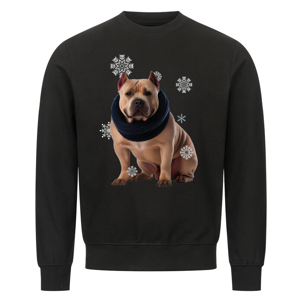 Premium Sweatshirt "Bully XXL Winter" Schwarz – hunde-shirt.de