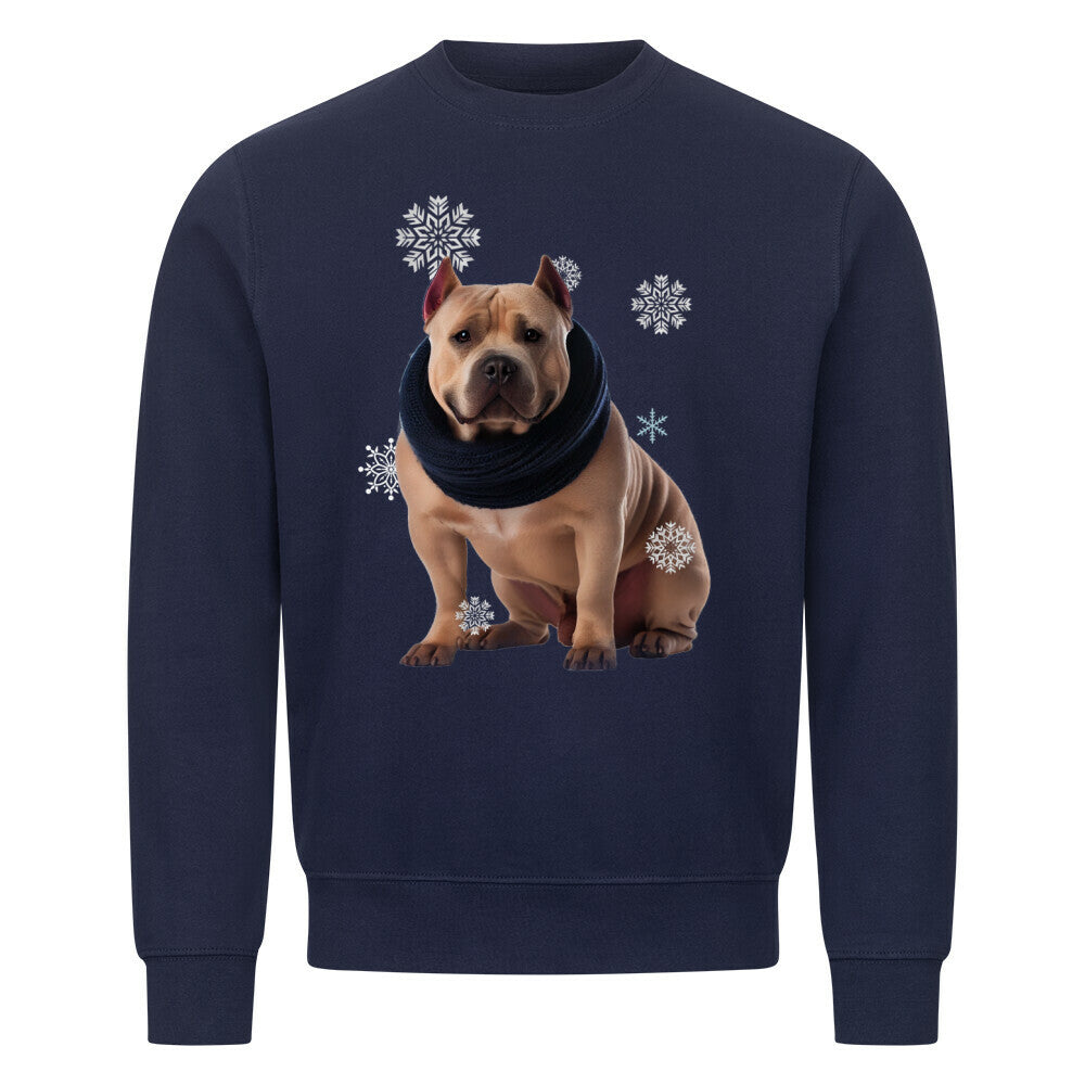 Premium Sweatshirt "Bully XXL Winter" Navy Blue – hunde-shirt.de