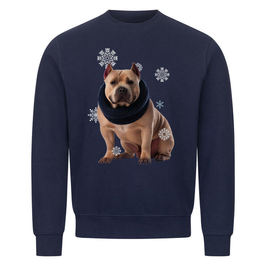 Premium Sweatshirt "Bully XXL Winter" Navy Blue – hunde-shirt.de
