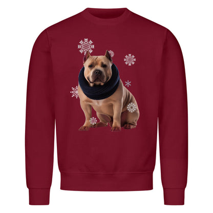 Premium Sweatshirt "Bully XXL Winter" Burgunder – hunde-shirt.de