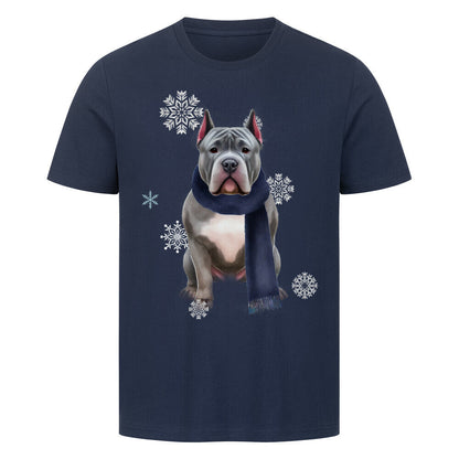 Premium T-Shirt "Bully XL / XXL Winter" French Navy – hunde-shirt.de
