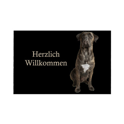 Fußmatte "Dogo Canario" Weiß – hunde-shirt.de