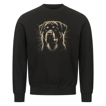 Premium Sweatshirt "Rottweiler Beige Shine" Schwarz – hunde-shirt.de