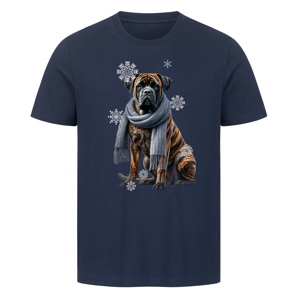 Premium T-Shirt "Presa Canario Winter" French Navy – hunde-shirt.de