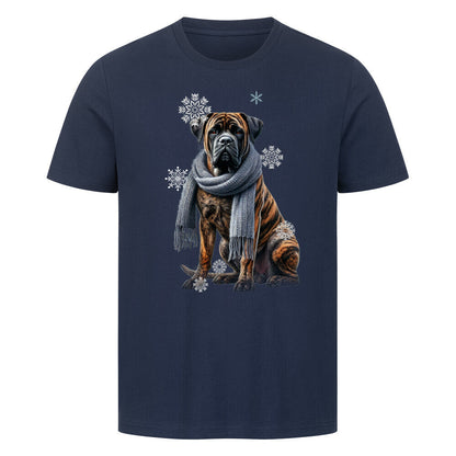 Premium T-Shirt "Presa Canario Winter" French Navy – hunde-shirt.de