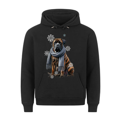 Premium Hoodie "Presa Canario Winter" Schwarz – hunde-shirt.de