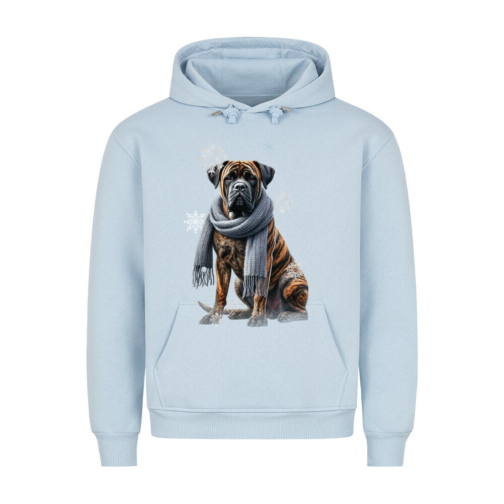 Premium Hoodie "Presa Canario Winter" Babyblau – hunde-shirt.de