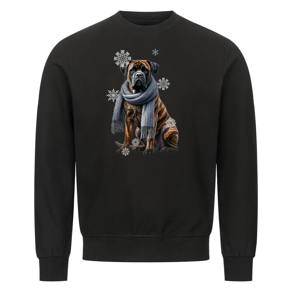 Premium Sweatshirt "Presa Canario Winter" Schwarz – hunde-shirt.de