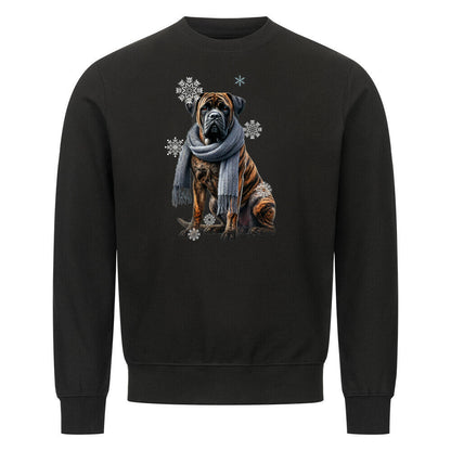 Premium Sweatshirt "Presa Canario Winter" Schwarz – hunde-shirt.de