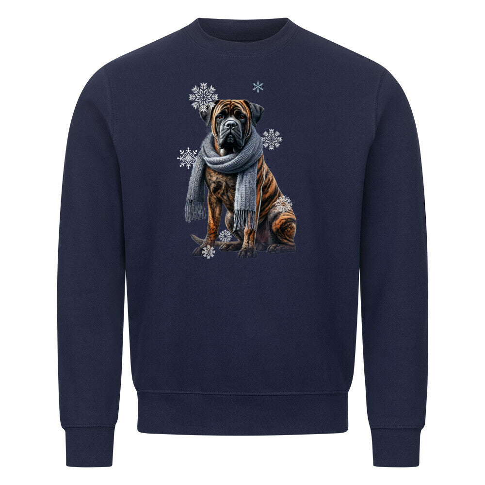 Premium Sweatshirt "Presa Canario Winter" Navy Blue – hunde-shirt.de