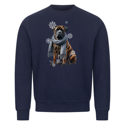 Premium Sweatshirt "Presa Canario Winter" Navy Blue – hunde-shirt.de