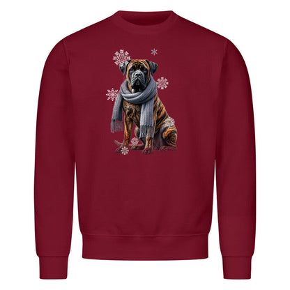 Premium Sweatshirt "Presa Canario Winter" Burgunder – hunde-shirt.de