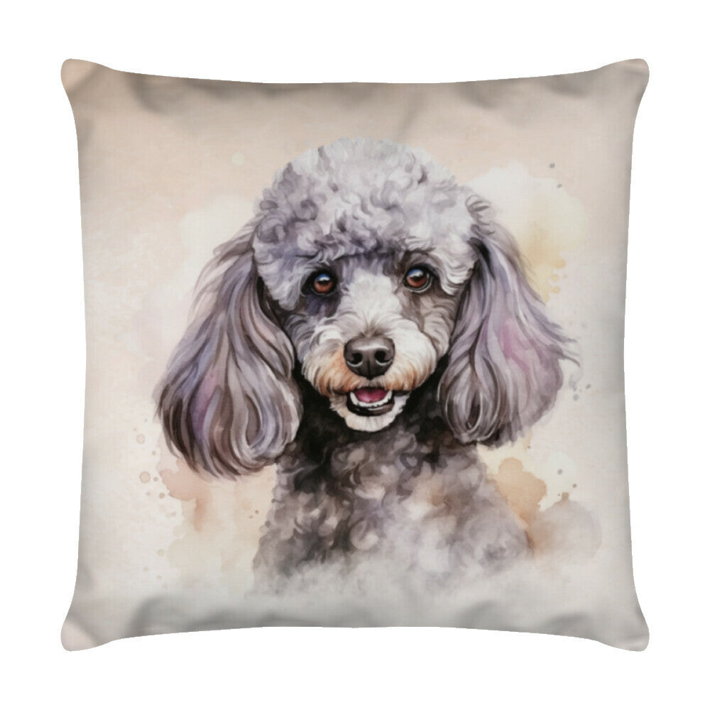 Kissen "Pudel Pastell" Weiß – hunde-shirt.de