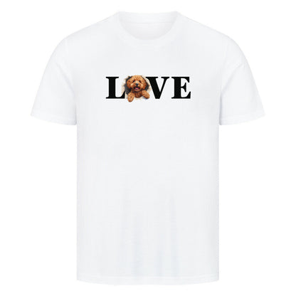 Premium T-Shirt "Zwergpudel Love" Weiß – hunde-shirt.de