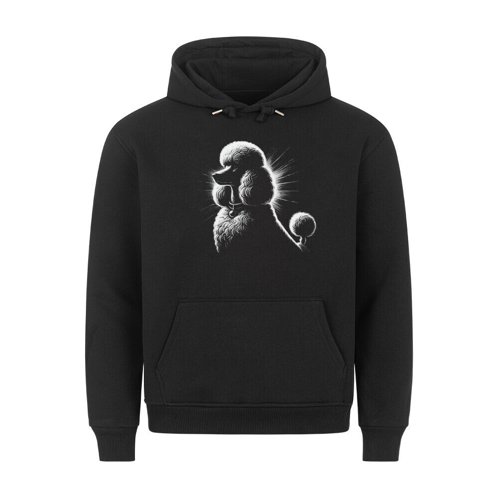 Premium Hoodie "Königspudel Shine" Schwarz – hunde-shirt.de