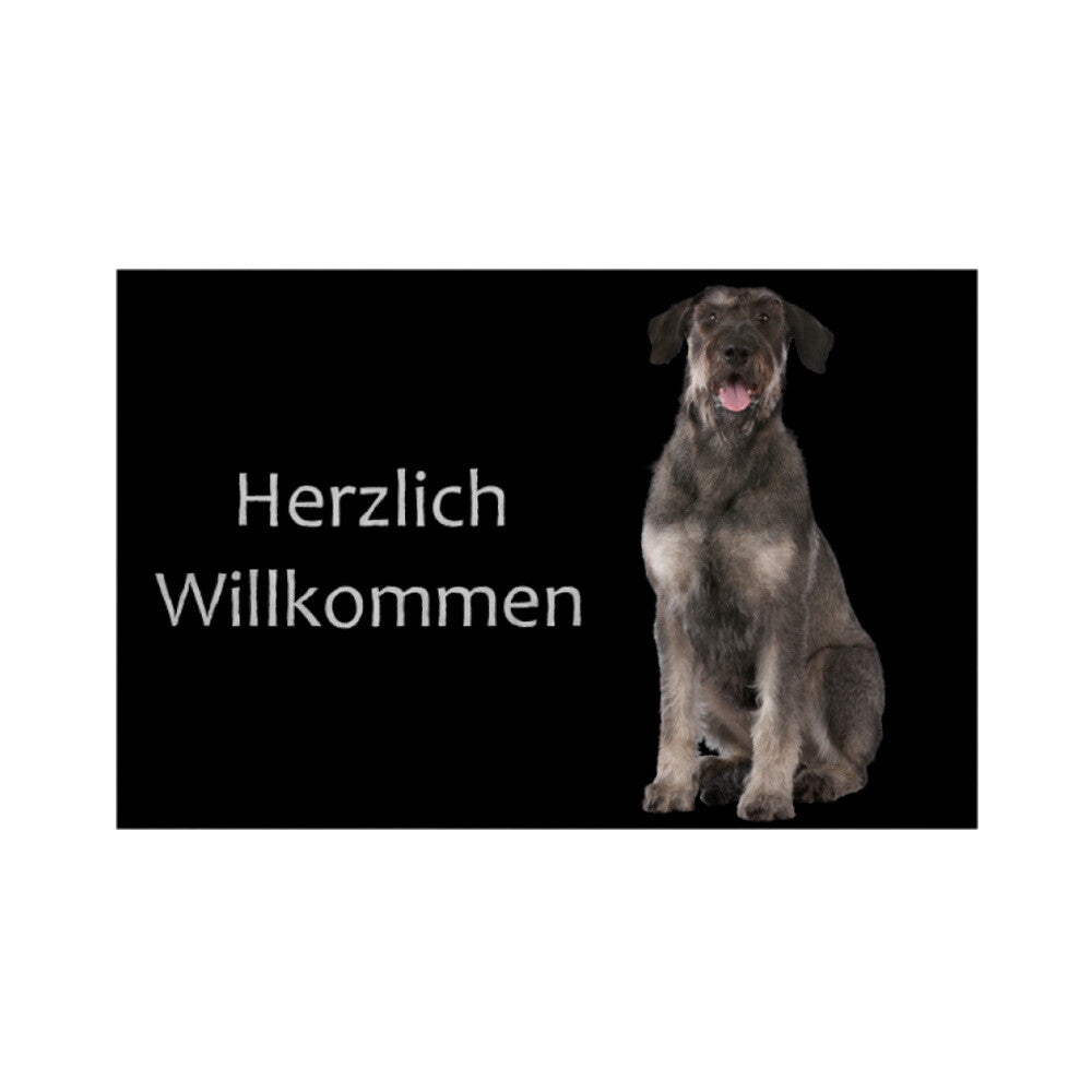 Fußmatte "Riesenschnauzer grau " Weiß – hunde-shirt.de