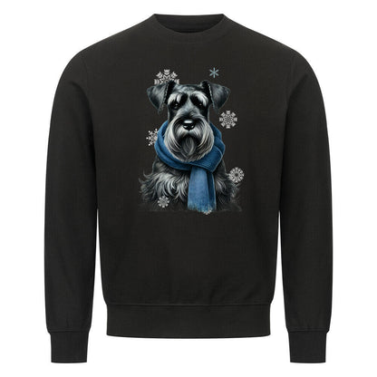 Premium Sweatshirt "Riesenschnauzer Winter" Schwarz – hunde-shirt.de