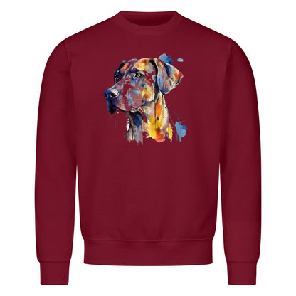 Premium Sweatshirt "Rhodesian Ridgeback Paint" Burgunder – hunde-shirt.de