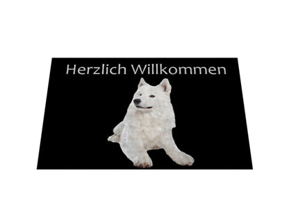 Fußmatte "Samoyed - Herzlich Willkommen" – hunde-shirt.de