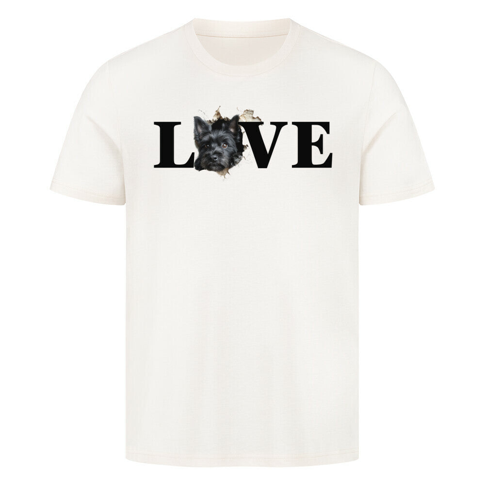 Premium T-Shirt "Scottish Terrier LOVE" Natural Raw – hunde-shirt.de