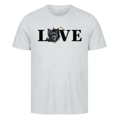 Premium T-Shirt "Scottish Terrier LOVE" Heather Grey – hunde-shirt.de