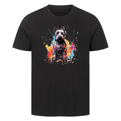 Premium T-Shirt "Scottish Terrier Paint" Schwarz – hunde-shirt.de