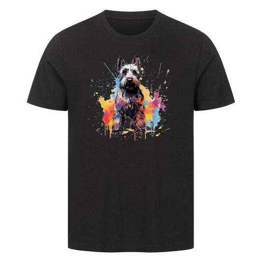 Premium T-Shirt "Scottish Terrier Paint" Schwarz – hunde-shirt.de