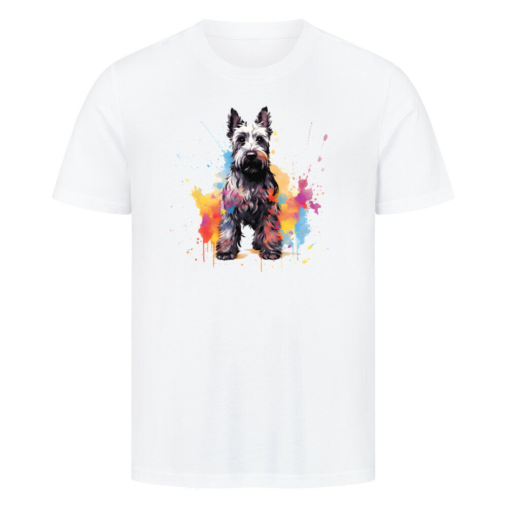 Premium T-Shirt "Scottish Terrier Paint" Weiß – hunde-shirt.de
