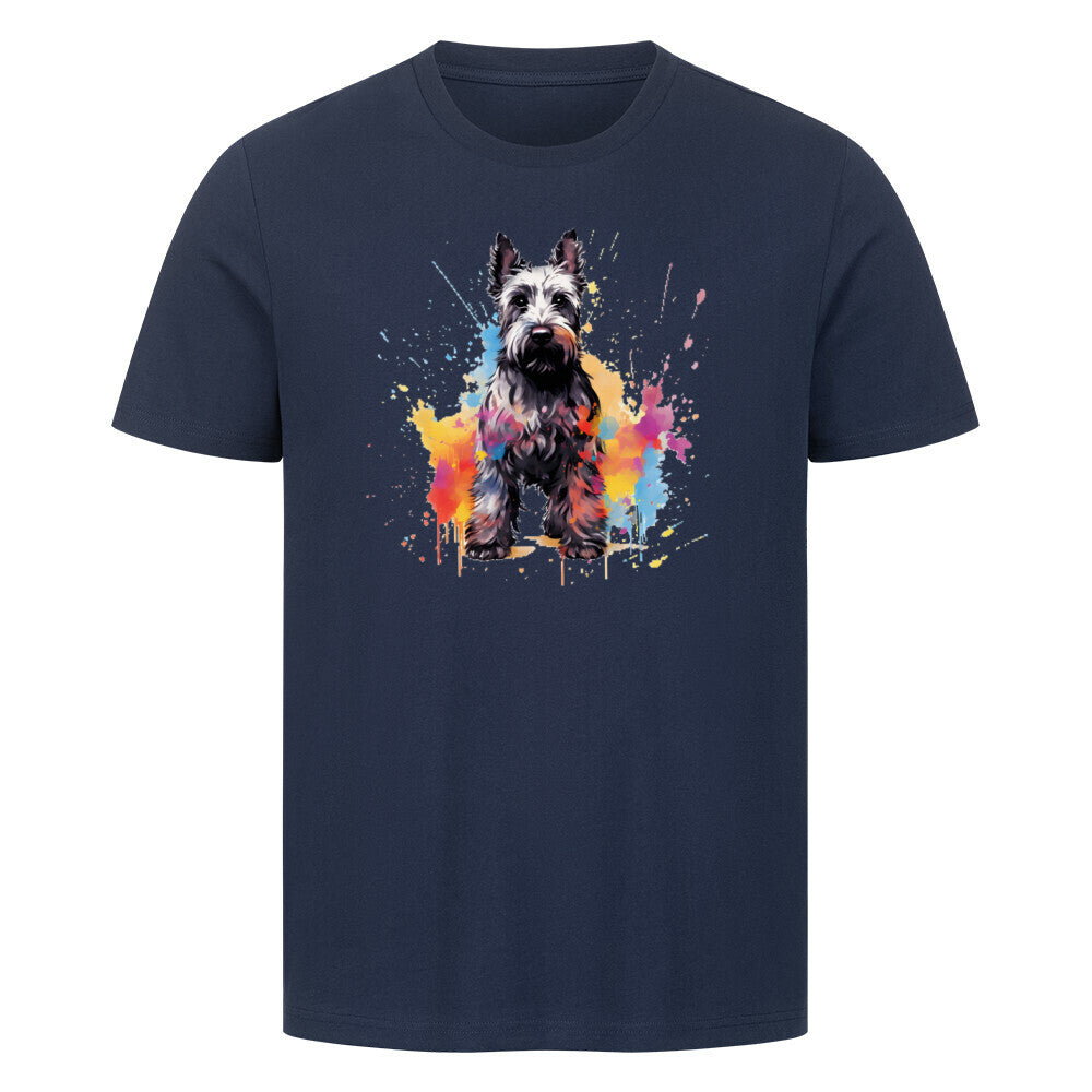 Premium T-Shirt "Scottish Terrier Paint" French Navy – hunde-shirt.de